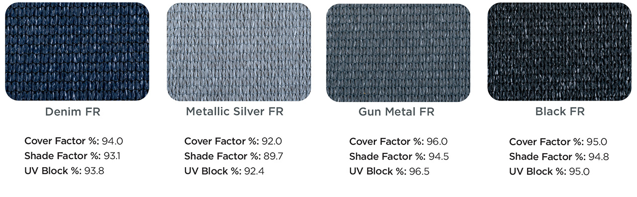 Gray spectrum shade fabric colors